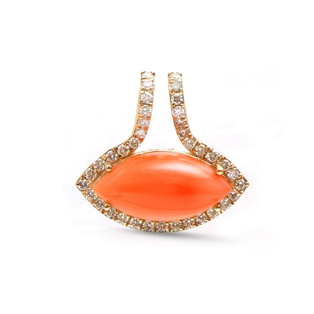JPPD-1911/14551 Coral Diamond Pendant | 14K