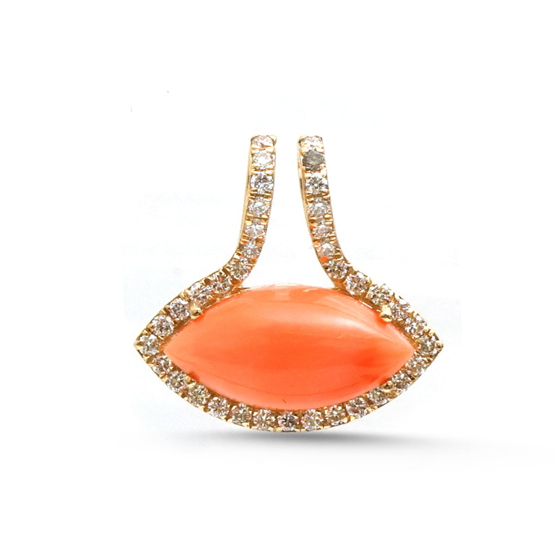 JPPD-1912/14552 Coral Diamond Pendant | 14K