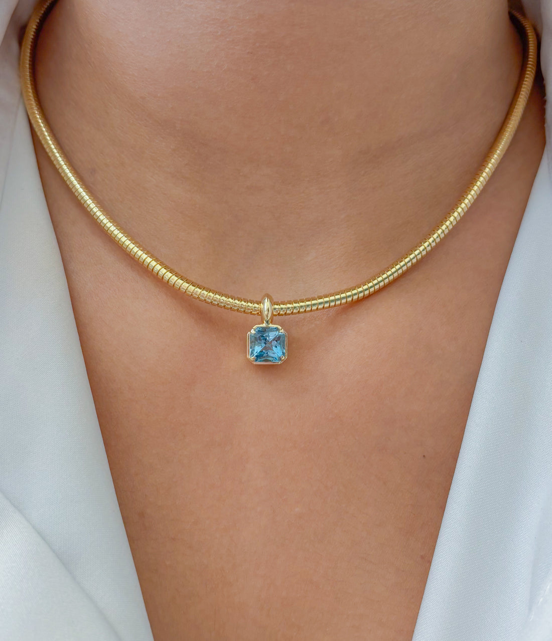 JPPD-1914/14587 Aquamarine Pendant | 14K