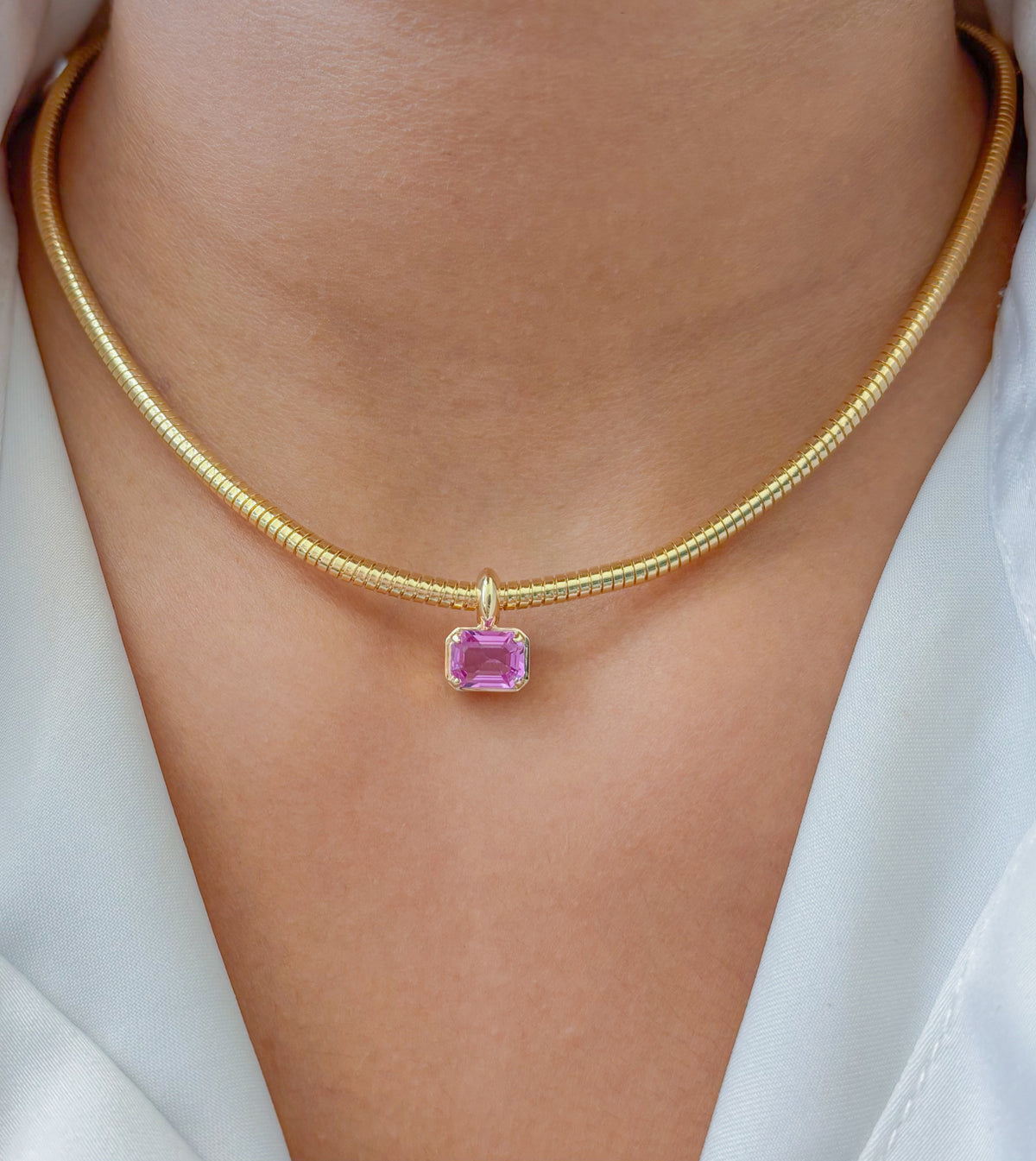 JPPD-1915/14588 Pink Sapphire Pendant | 14K