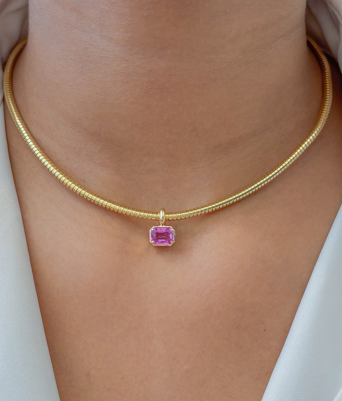 JPPD-1916/14589 Pink Sapphire Pendant | 18K