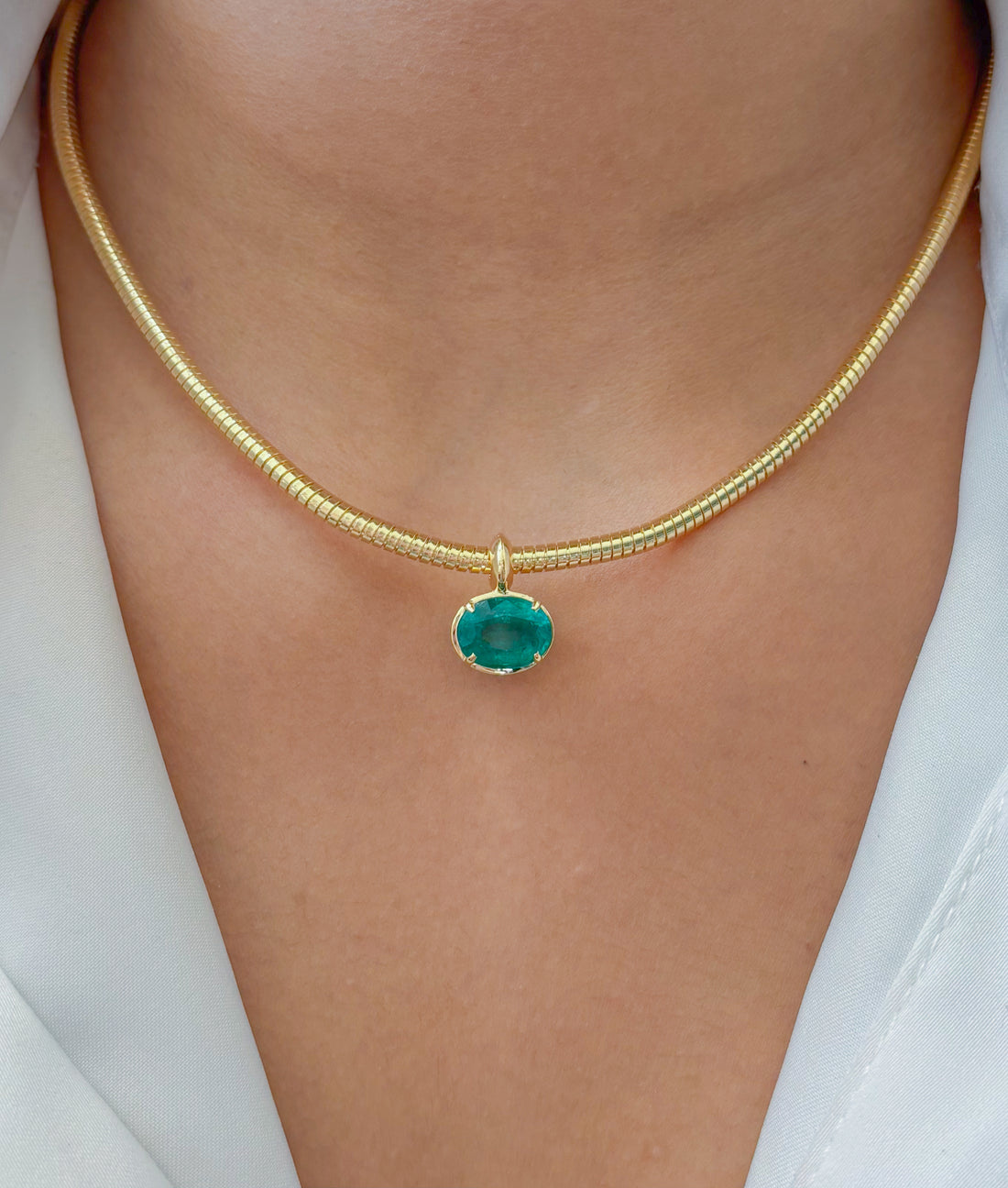 JPPD-1917/14590 Emerald Pendant | 18K