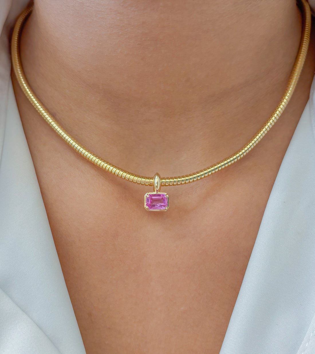 JPPD-1920/14593 Pink Sapphire Pendant | 14K