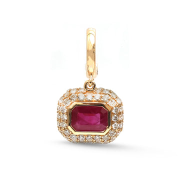JPPD-1921/14613 Ruby Diamond Pendant | 18K