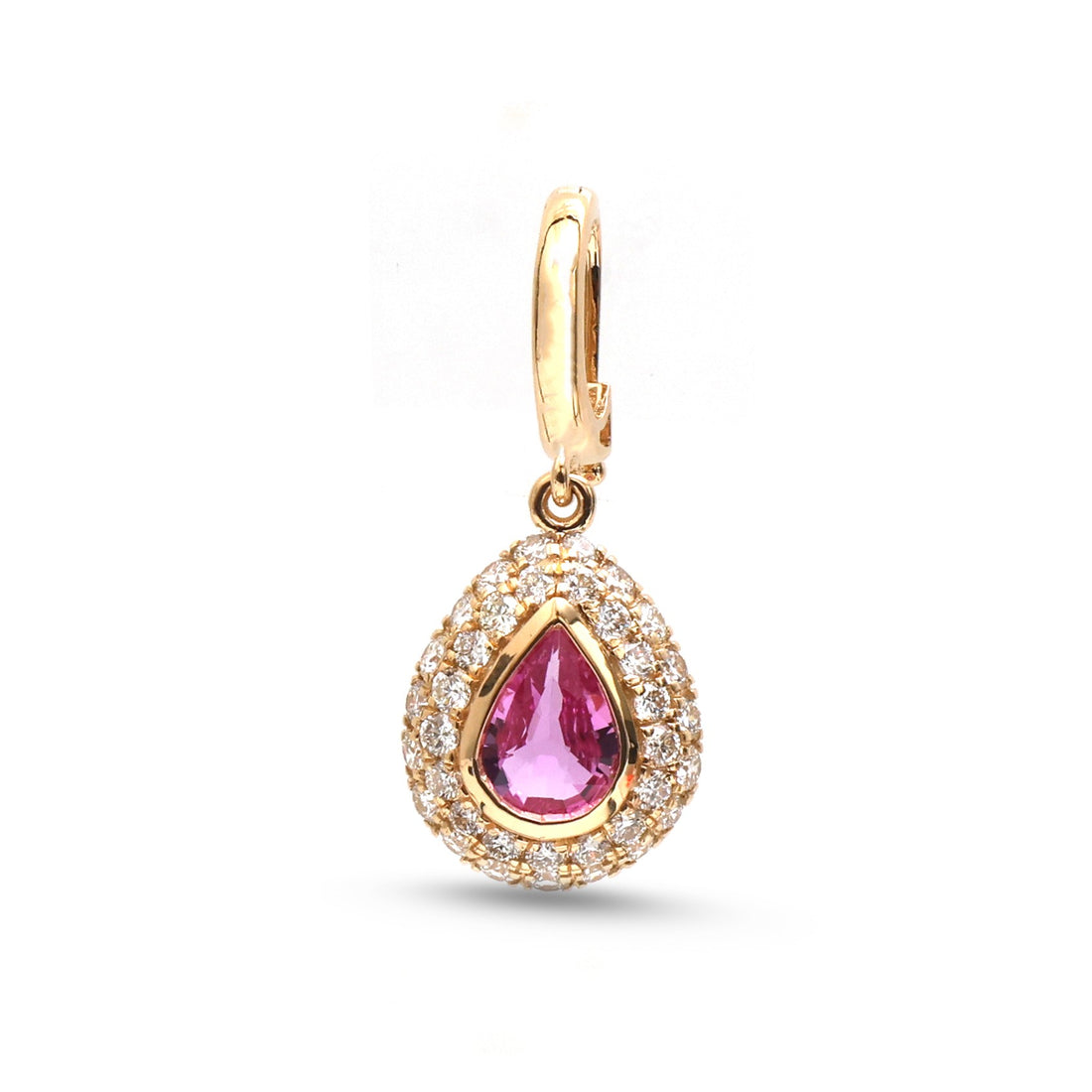 JPPD-1923/14615 Pink Sapphire Diamond Pendant | 18K