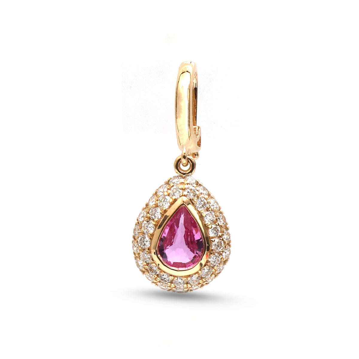 JPPD-1923/14615 Pink Sapphire Diamond Pendant | 18K