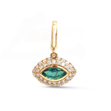 JPPD-1927/14645 Emerald Diamond Pendant | 18K