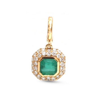 JPPD-1928/14646 Emerald Diamond Pendant | 18K