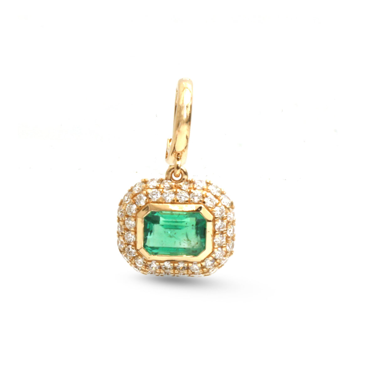 JPPD-1929/14647 Emerald Diamond Pendant | 18K