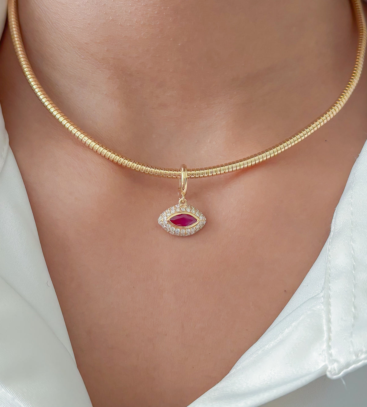 JPPD-1931/14649 Ruby Diamond Pendant | 18K