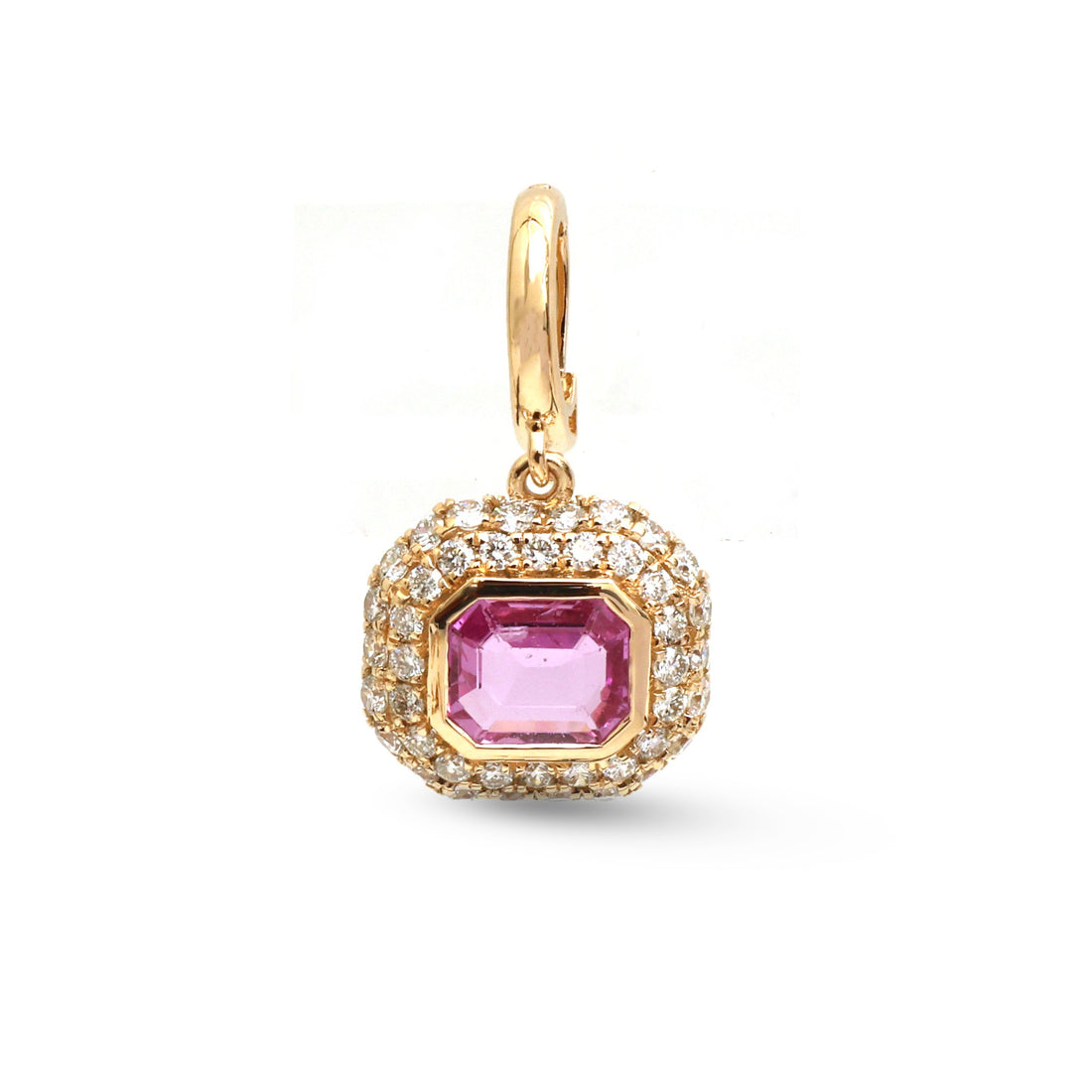 JPPD-1937/14655 Pink Sapphire Diamond Pendant | 18K