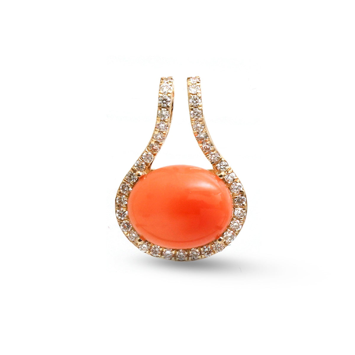 JPPD-1952/14670 Coral Diamond Pendant | 14K