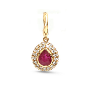 JPPD-1955/14673 Ruby Diamond Pendant | 18K