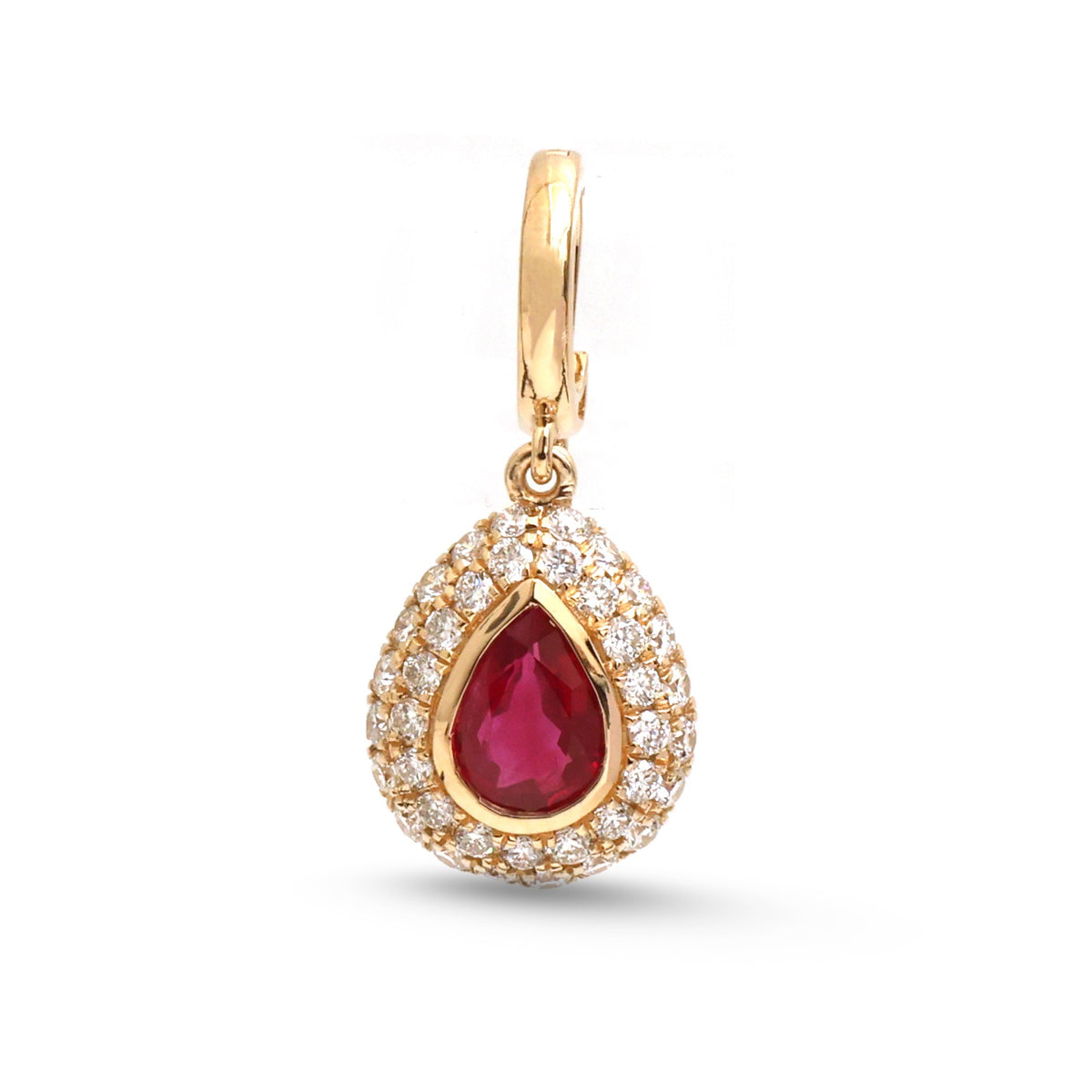 JPPD-1956/14674 Ruby Diamond Pendant | 18K