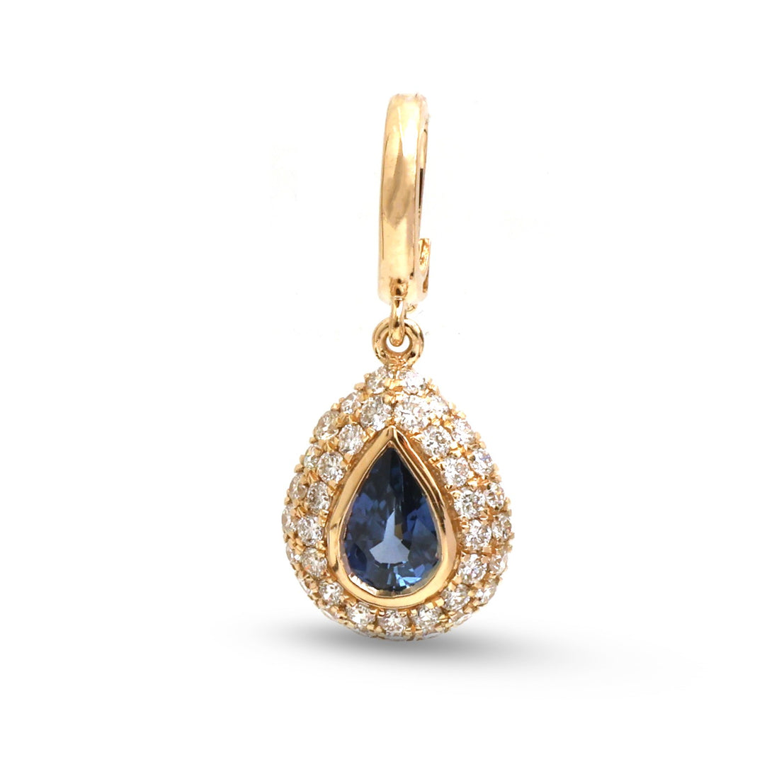JPPD-1957/14675 Blue Sapphire Diamond Pendant | 18K