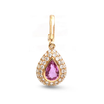 JPPD-1958/14707 Pink Sapphire Diamond Pendant | 18K