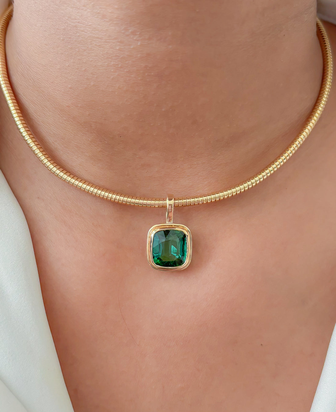 JPPD-1963/14716 Tourmaline Mix Pendant | 14K