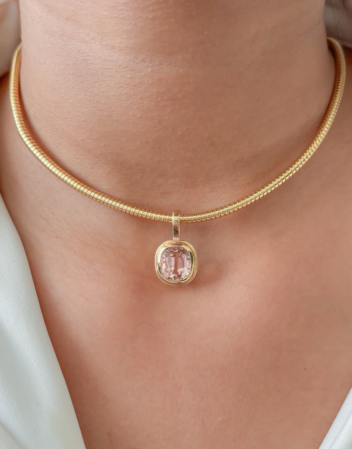 JPPD-1964/14717 Tourmaline Mix Pendant | 14K