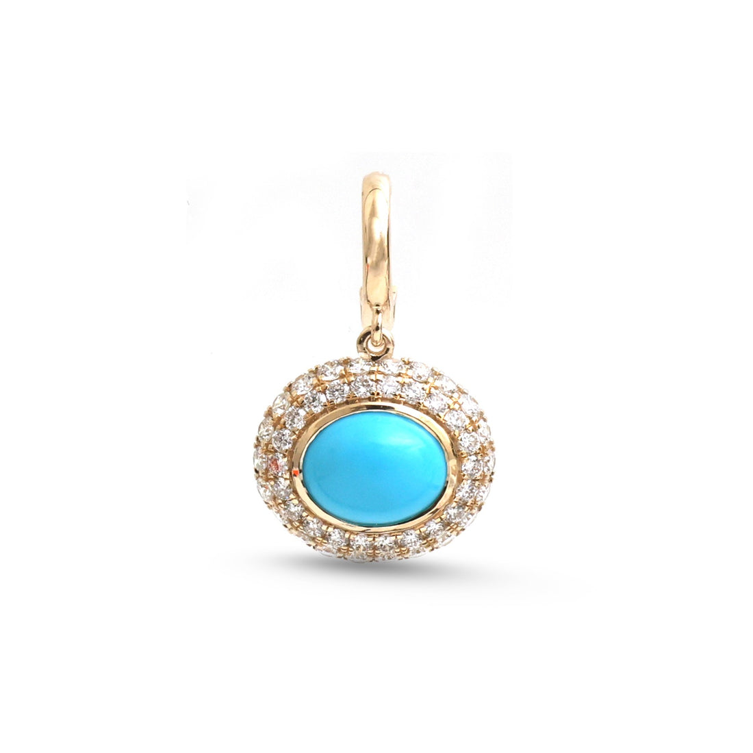 JPPD-1978/14736 Turquoise Diamond Pendant | 14K