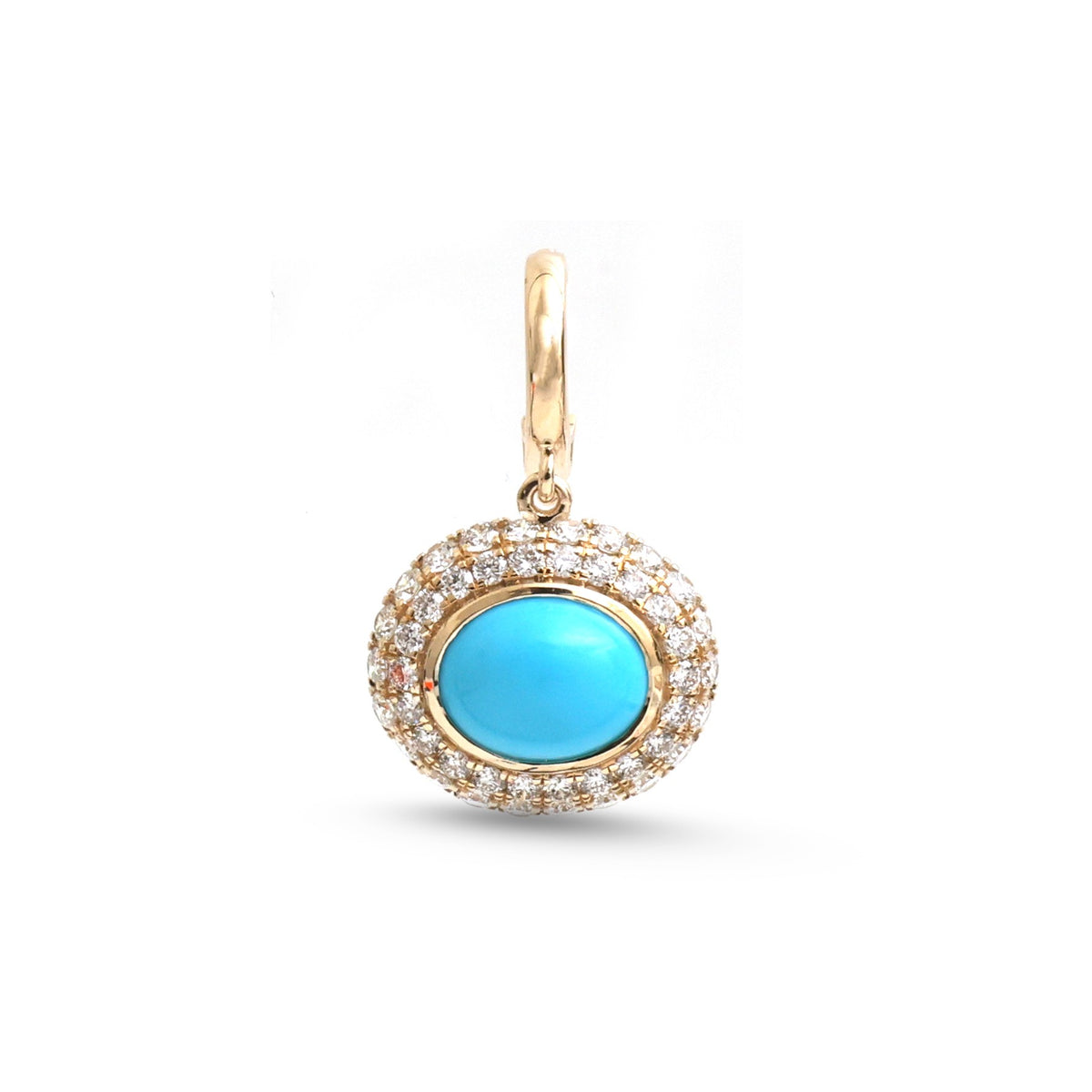 JPPD-1978/14736 Turquoise Diamond Pendant | 14K