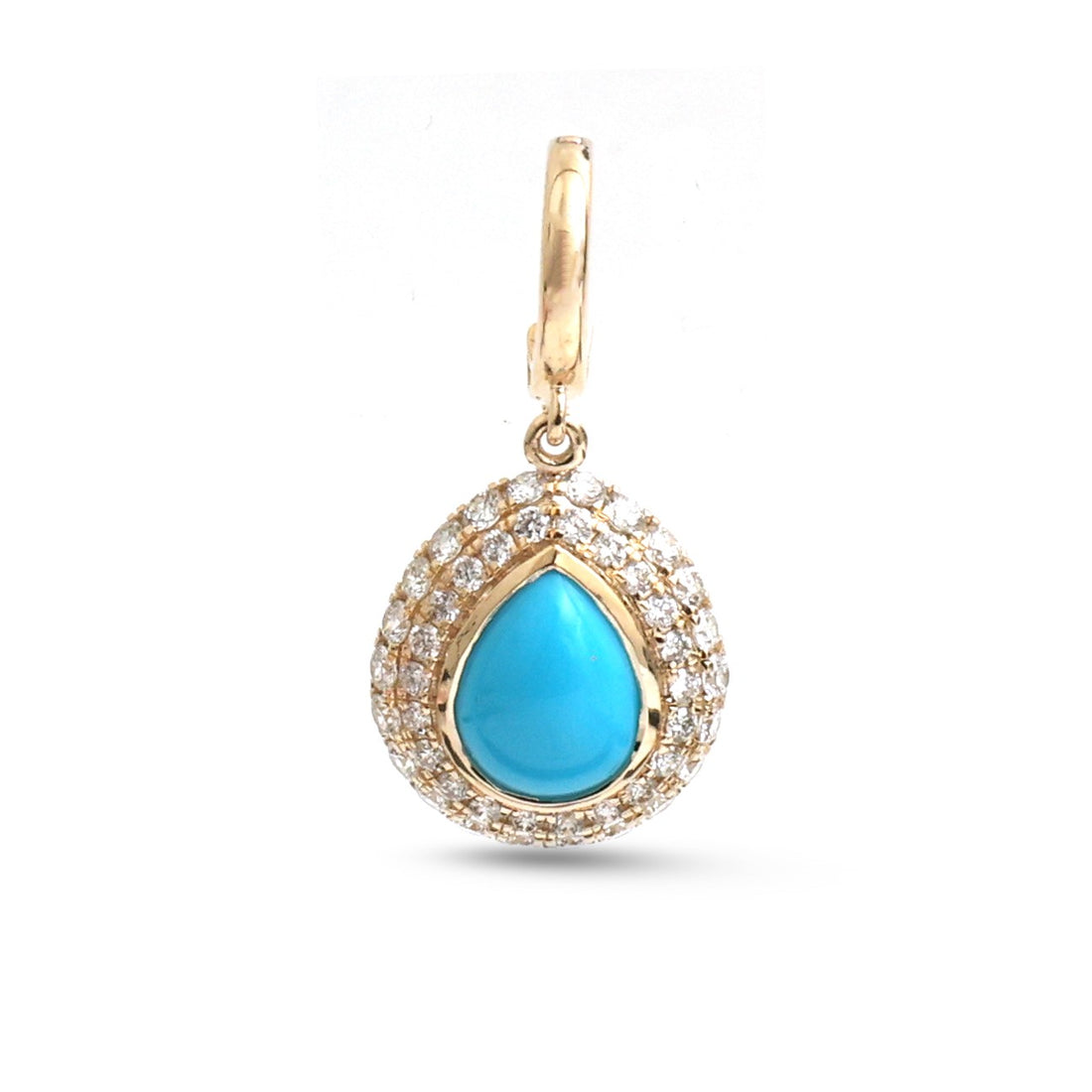 JPPD-1982/14740 Turquoise Diamond Pendant | 14K