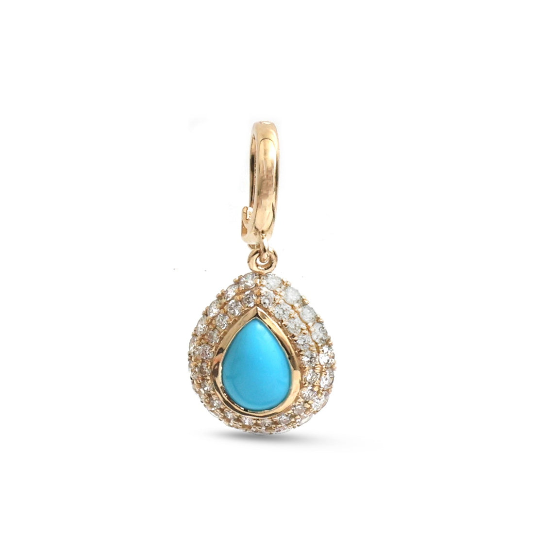 JPPD-1983/14741 Turquoise Diamond Pendant | 14K