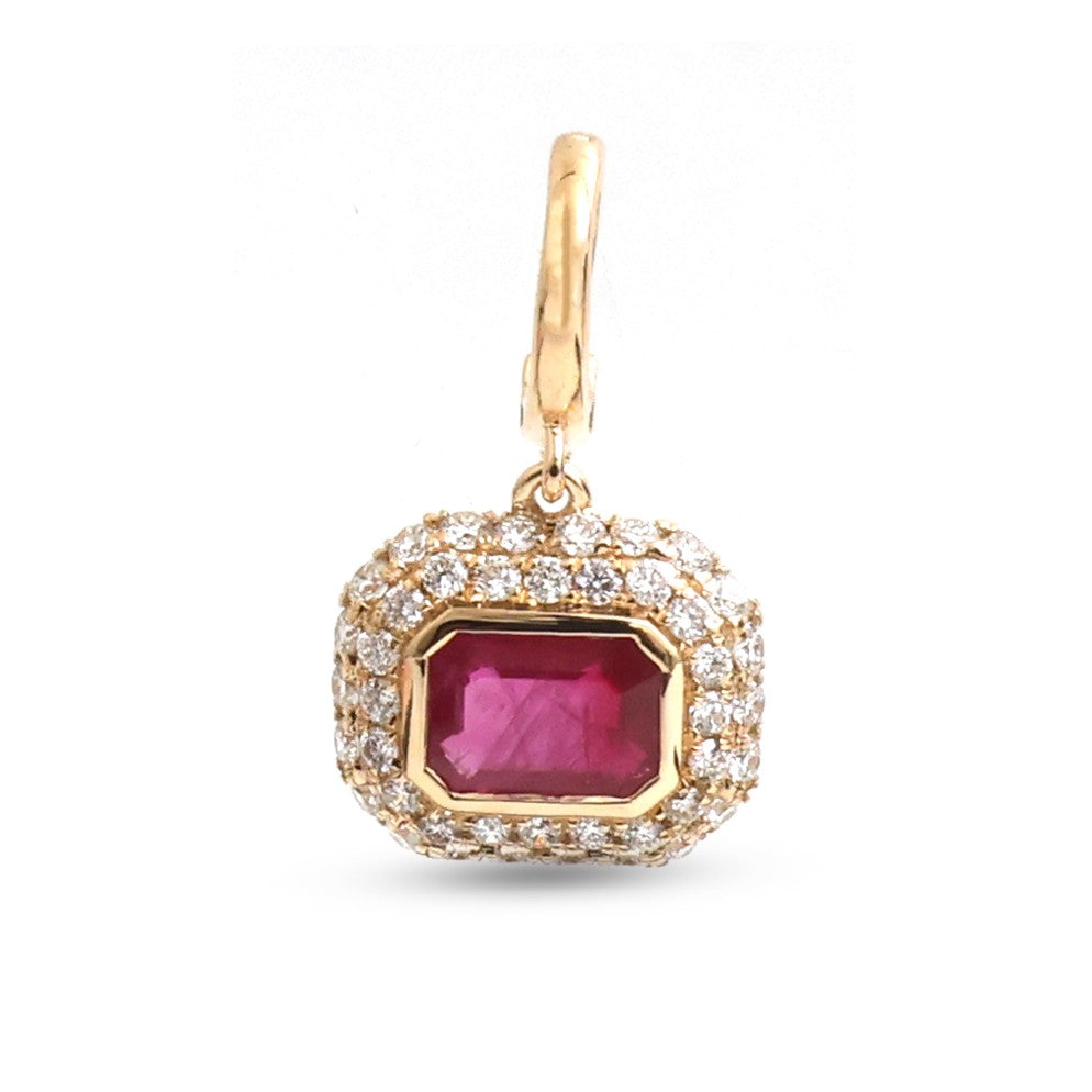 JPPD-1984/14742 Ruby Diamond Pendant | 18K