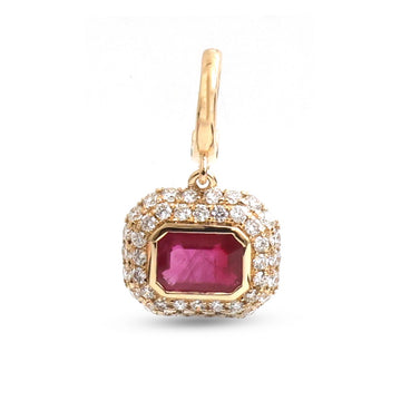JPPD-1984/14742 Ruby Diamond Pendant | 18K
