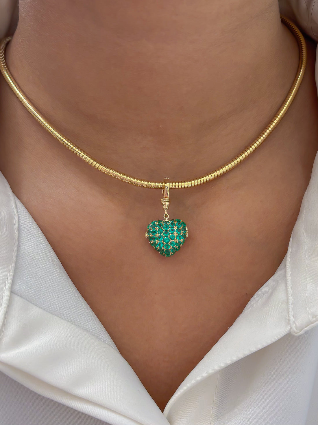 JPPD-1989/14766 Pink Sapphire Emerald Pendant | 14K