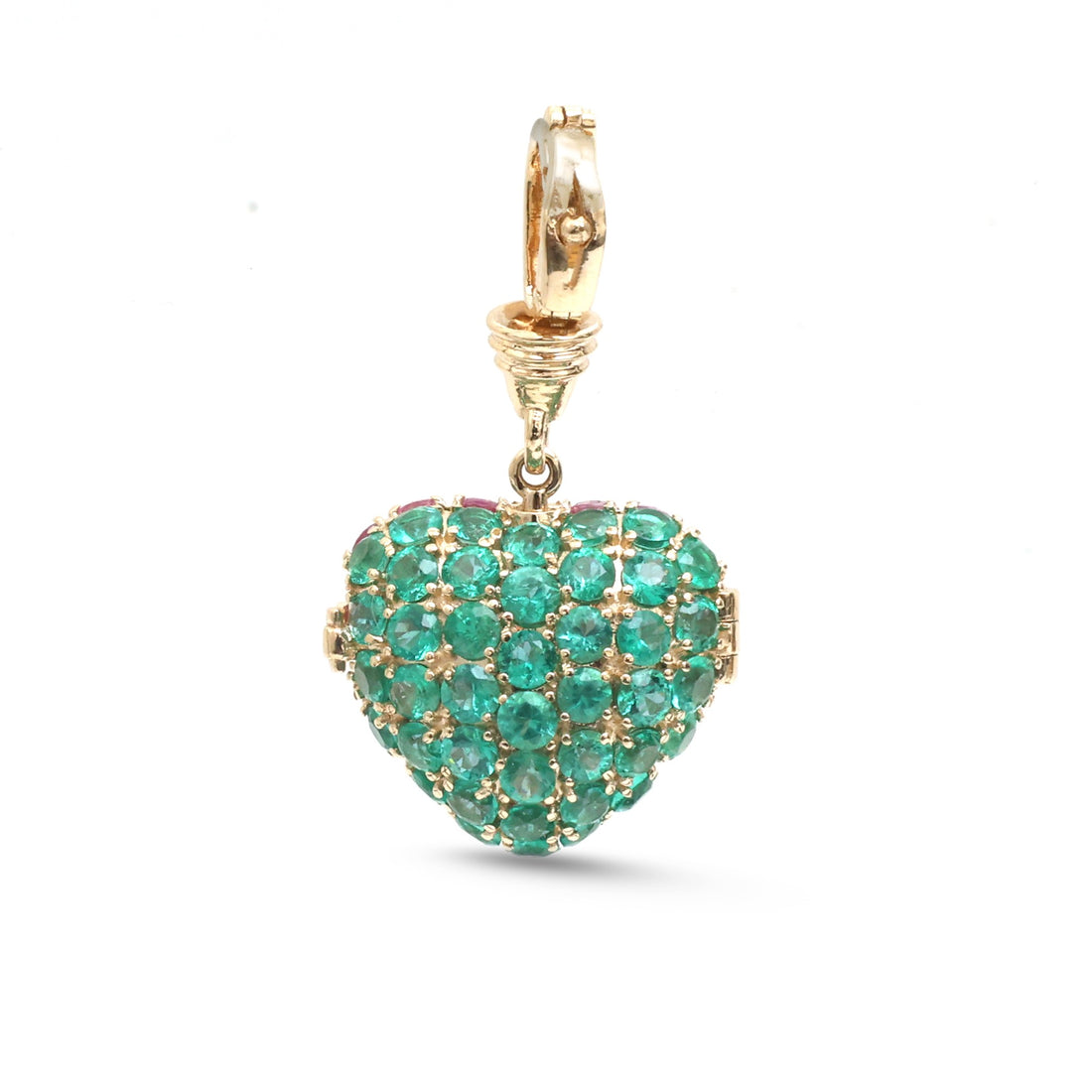 JPPD-1989/14766 Pink Sapphire Emerald Pendant | 14K