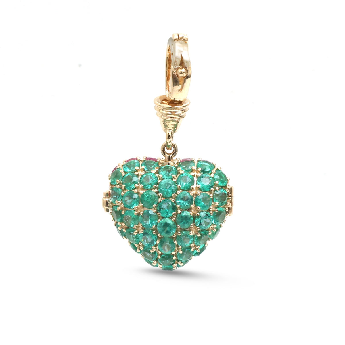JPPD-1989/14766 Pink Sapphire Emerald Pendant | 14K