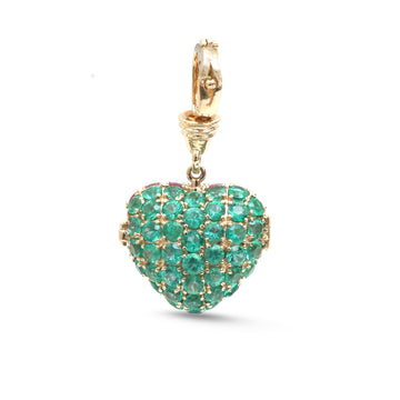 JPPD-1989/14766 Pink Sapphire Emerald Pendant | 14K