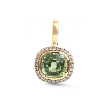 JPPD-1998/14780 Diamond Tourmaline Mix Pendant | 14K