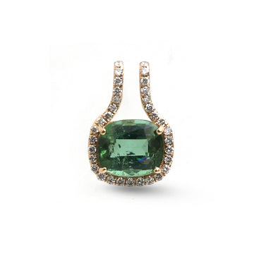 JPPD-2008/14792 Diamond Tourmaline Mix Pendant | 14K
