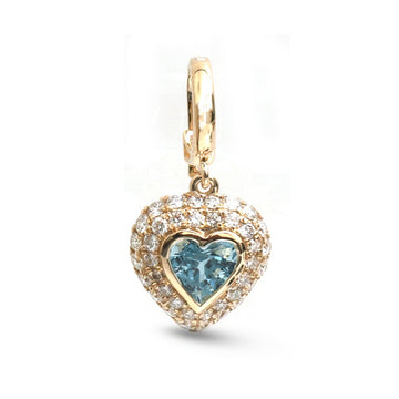JPPD-2018/14802 Aquamarine Diamond Pendant | 14K