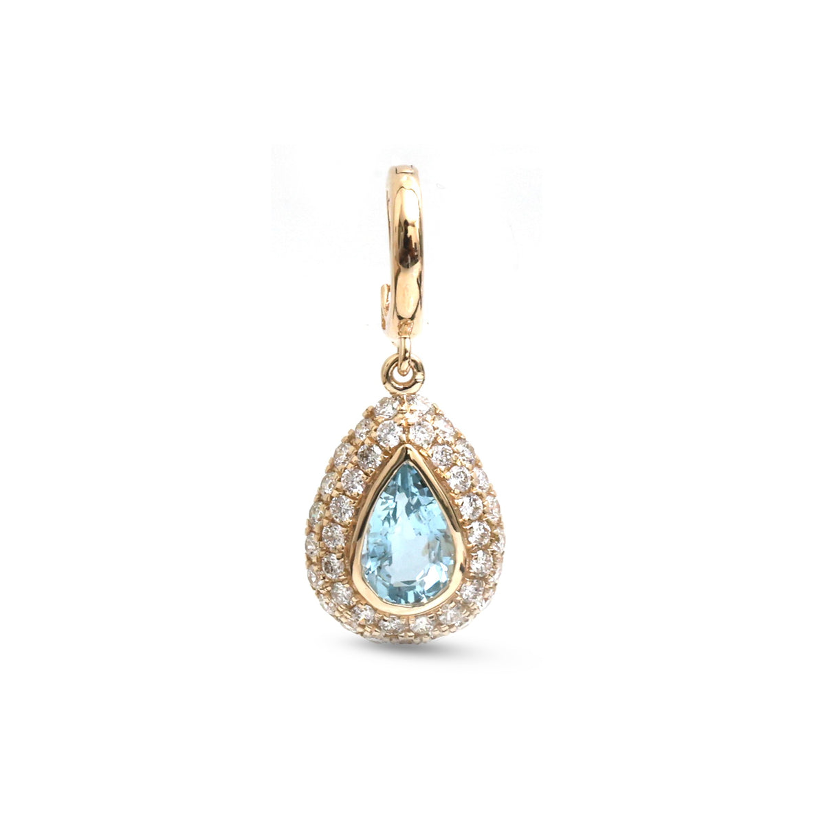 JPPD-2019/14803 Aquamarine Diamond Pendant | 14K