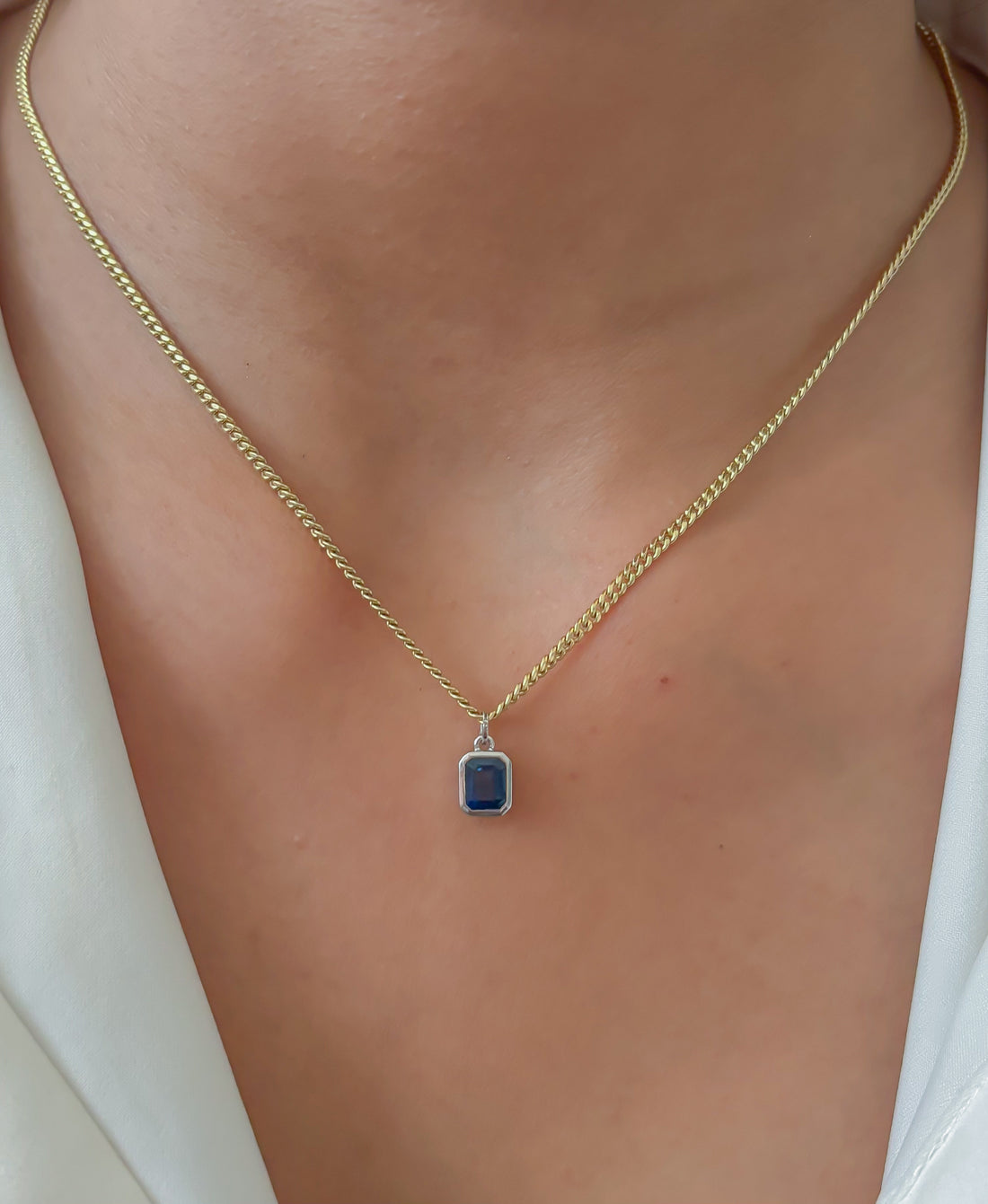 JPPD-202/3014 Blue Sapphire Charms Pendant | 14K
