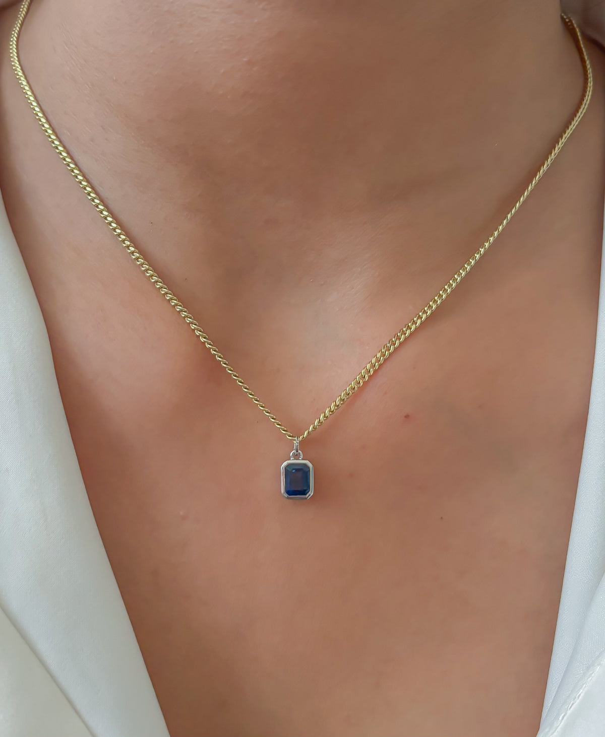 JPPD-202/3014 Blue Sapphire Charms Pendant | 14K