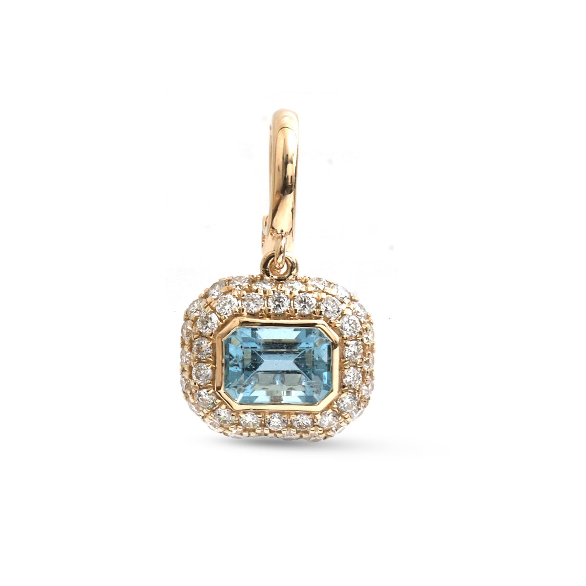 JPPD-2021/14805 Aquamarine Diamond Pendant | 14K