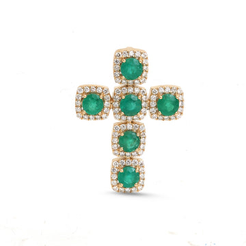 JPPD-2030/14853 Diamond Emerald Pendant | 18K
