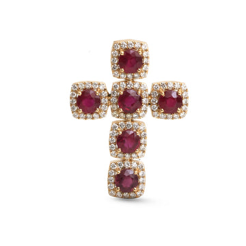 JPPD-2031/14854 Diamond Ruby Pendant | 18K