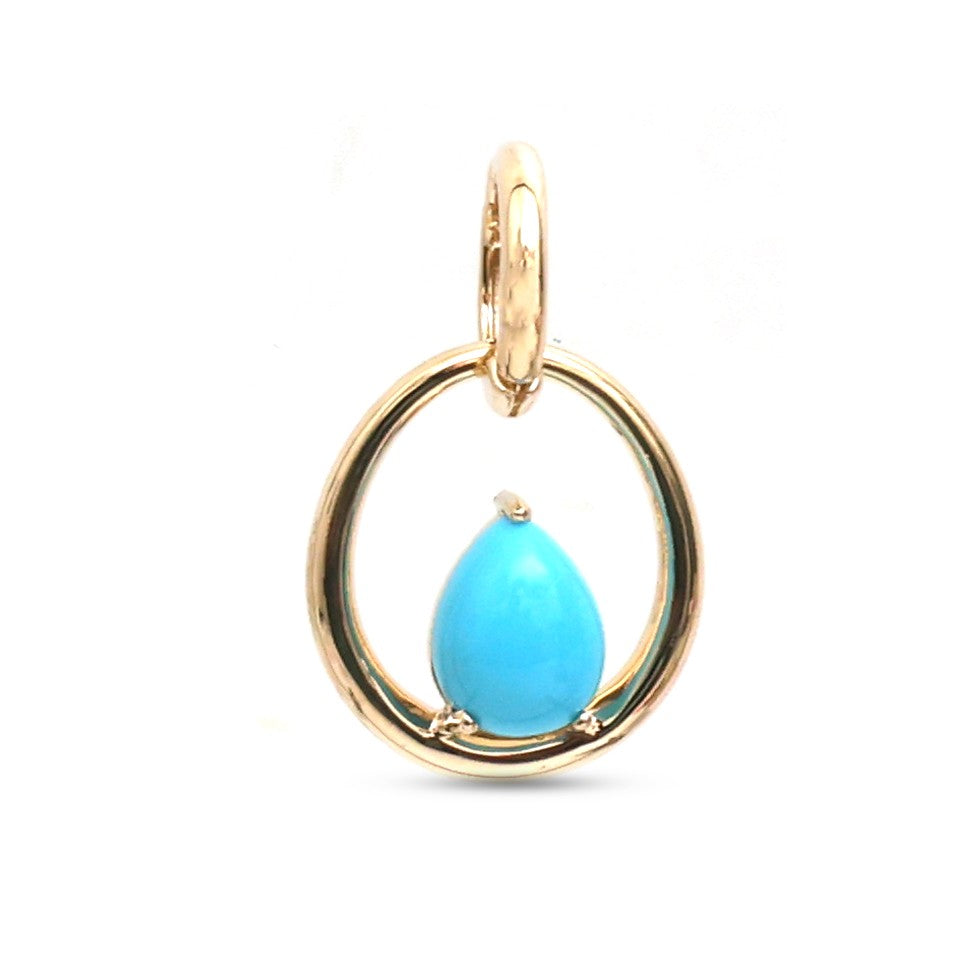 JPPD-2051/14901 Turquoise Pendant | 14K