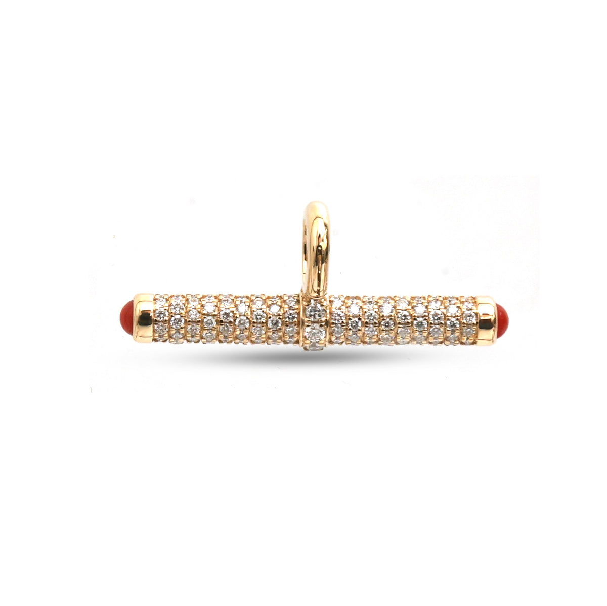 JPPD-2059/14909 Coral Diamond Pendant | 18K