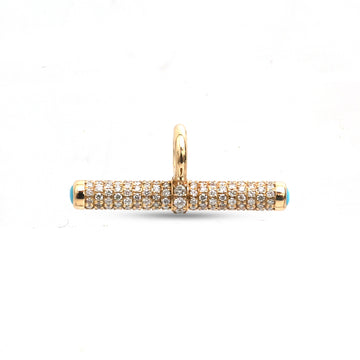 JPPD-2061/14911 Turquoise Diamond Pendant | 18K