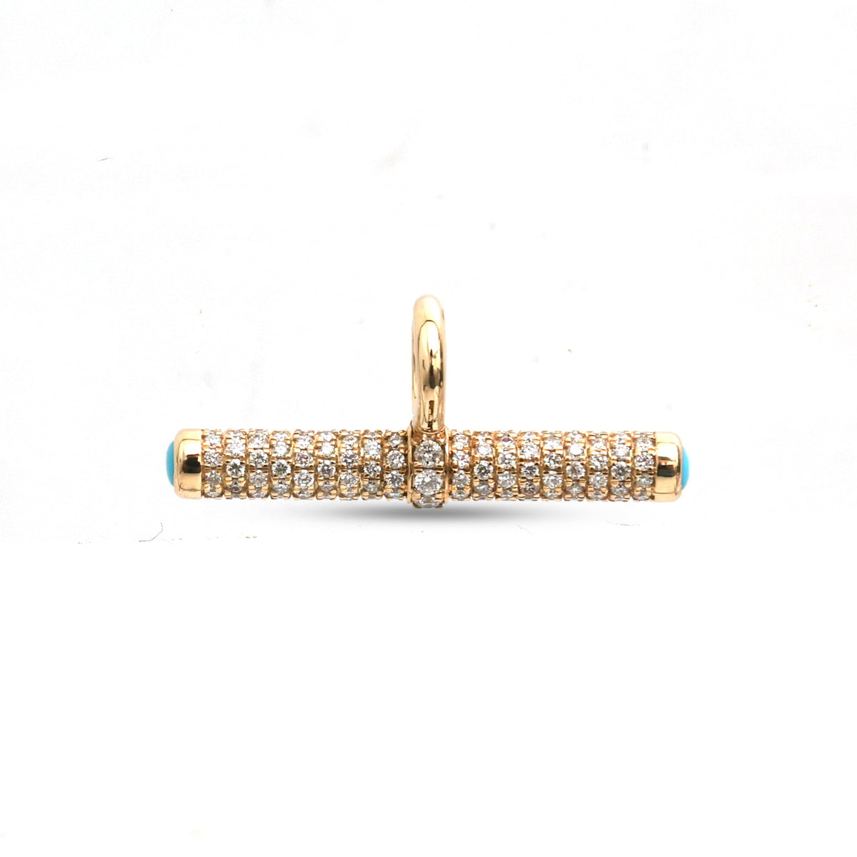 JPPD-2063/14913 Turquoise Diamond Pendant | 18K