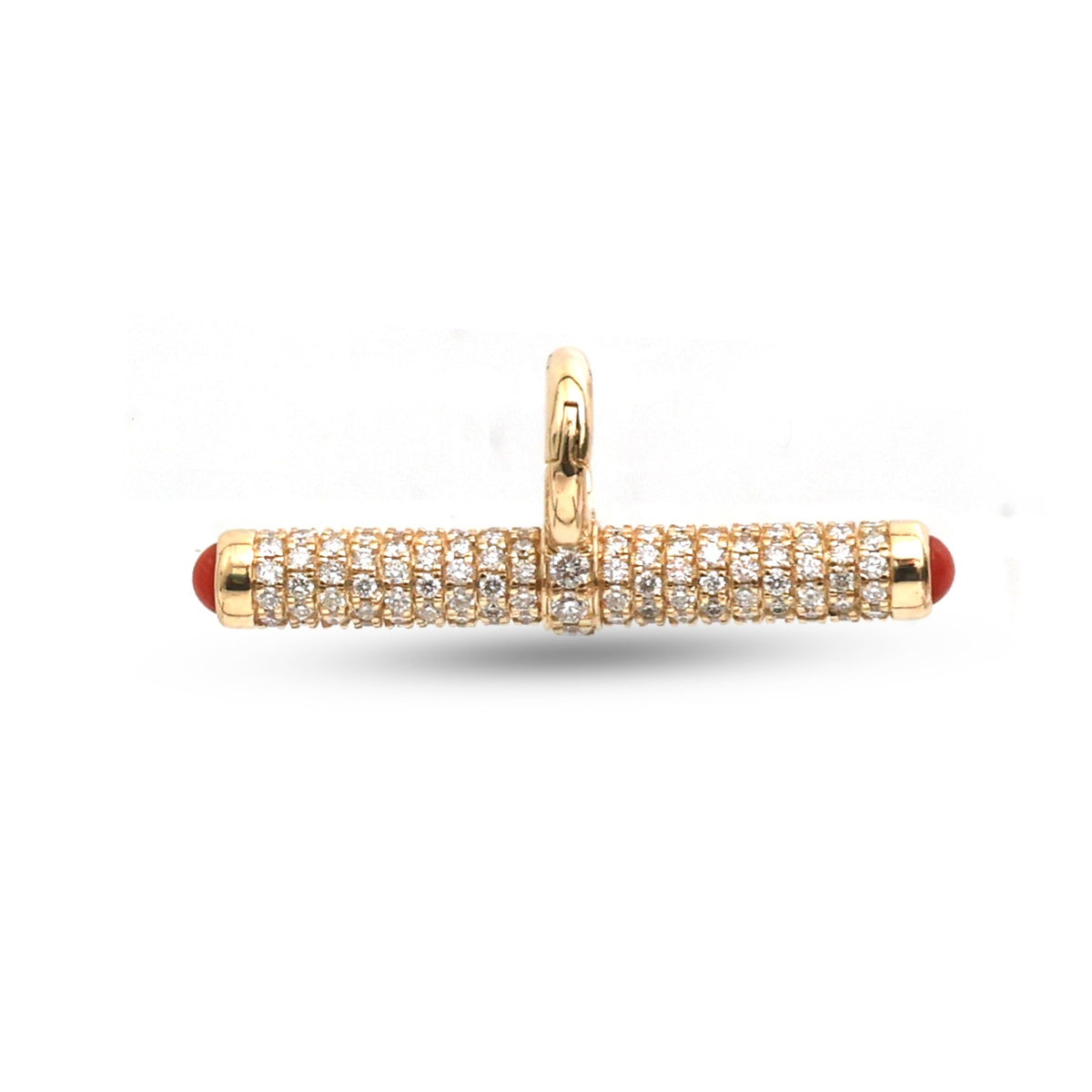 JPPD-2064/14914 Coral Diamond Pendant | 18K