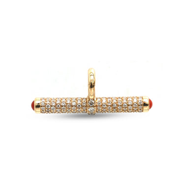 JPPD-2065/14915 Coral Diamond Pendant | 18K