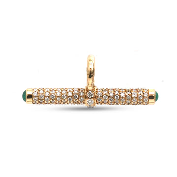 JPPD-2066/14916 Emerald Diamond Pendant | 18K