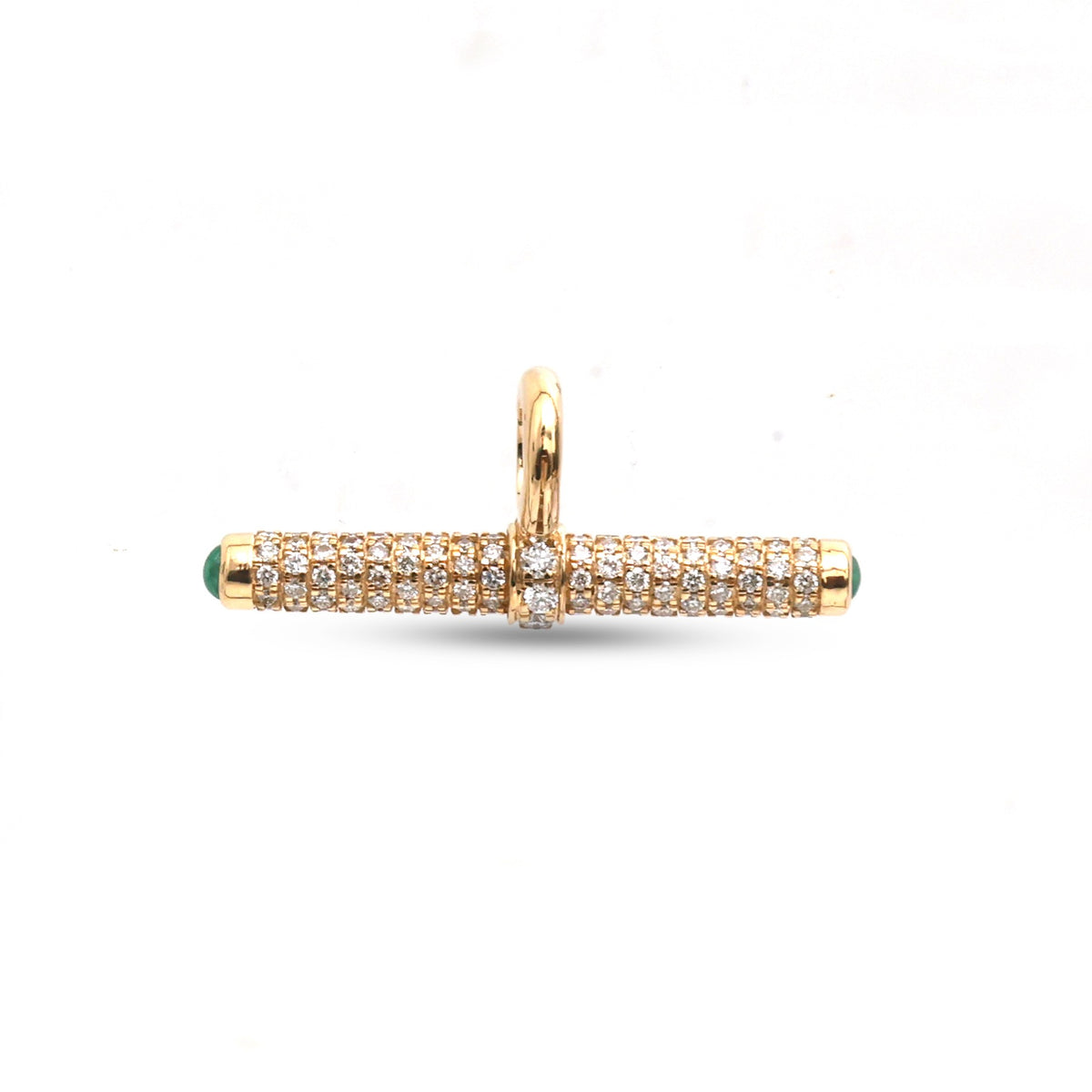 JPPD-2069/14919 Emerald Diamond Pendant | 18K