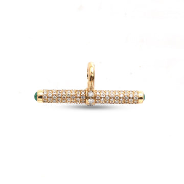 JPPD-2069/14919 Emerald Diamond Pendant | 18K